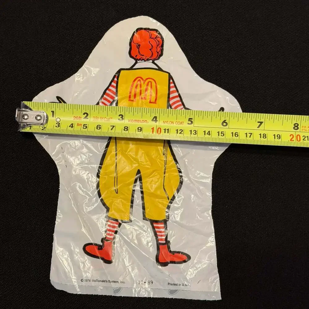 Vintage 1986 McDonald's Plastic Child's Bib and 1970’s Plastic Hand Puppets